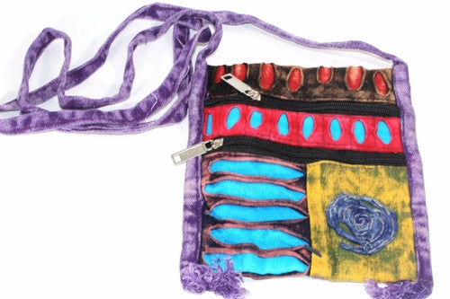 Spiral Cross Body Patchwork Passport Bag