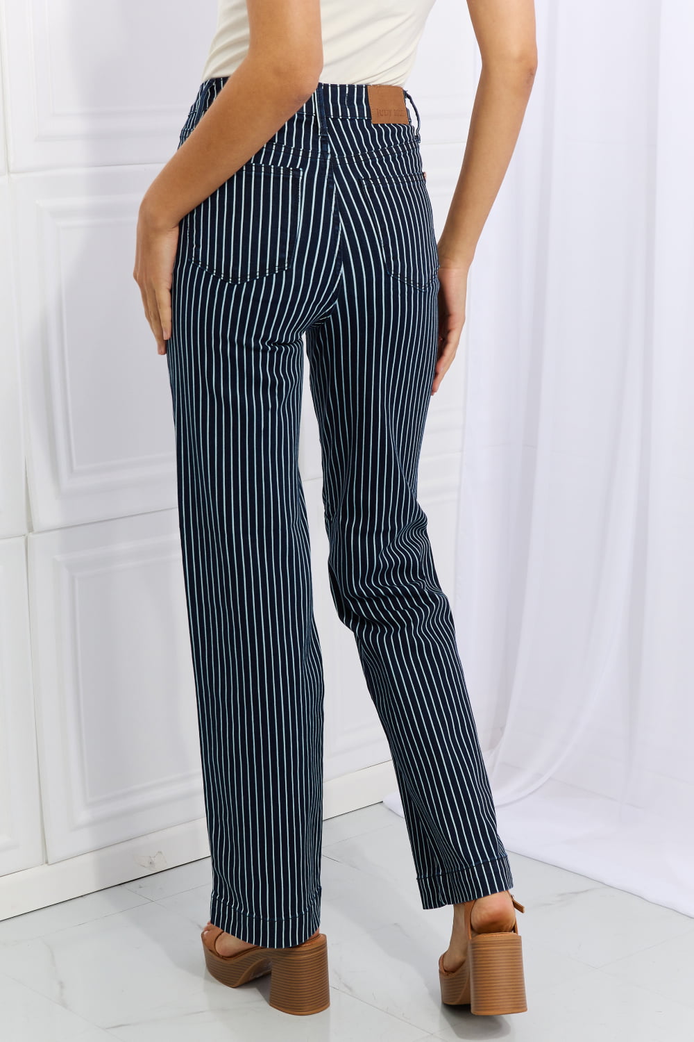 Judy Blue Cassidy Full Size High Waisted Tummy Control Striped