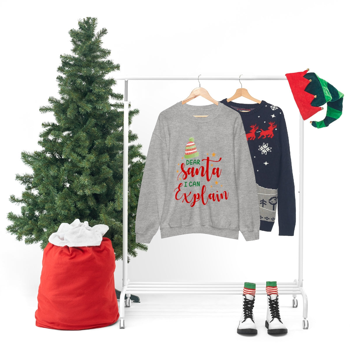 Womens Santa I Can Explain Sweatshirt