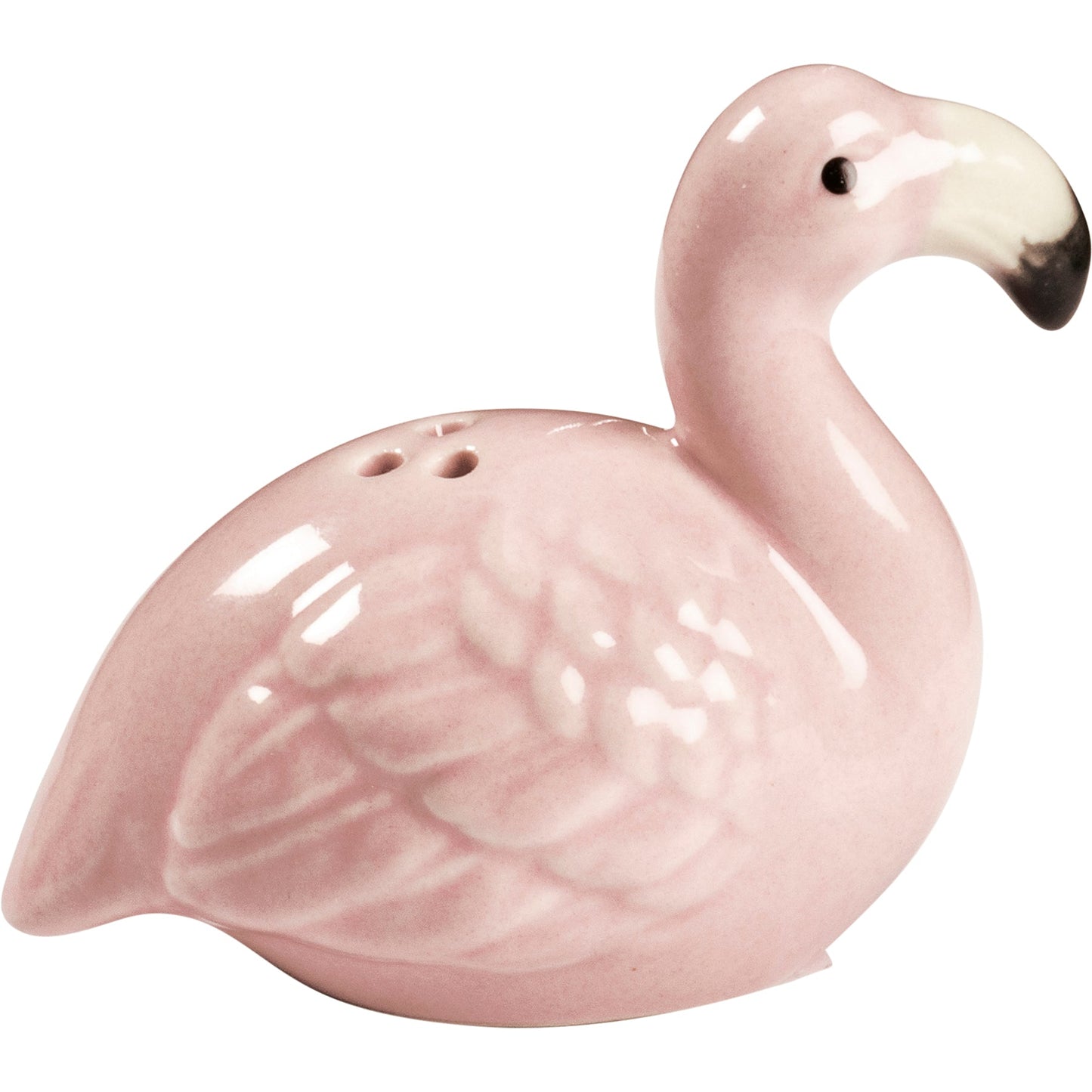 Pink Flamingo Salt & Pepper Set | Stoneware Pink Glazed Shakers