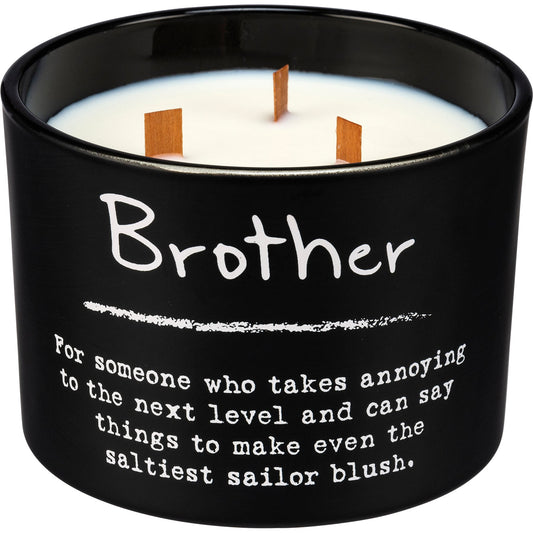 Brother Jar Candle | Matte Black Glass | 26hrs Burn Time