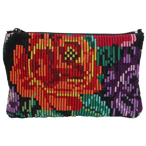 Floral Huipil Zippered Pouch