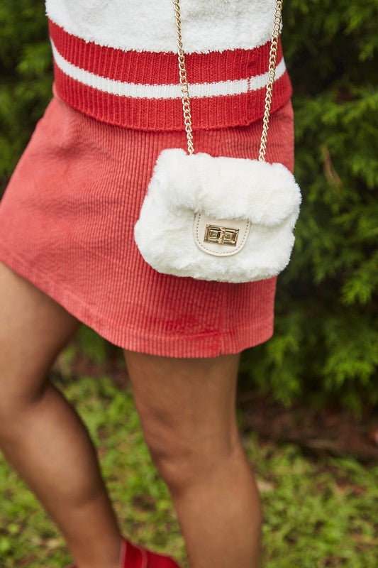 Fluffy Micro Mini Bag  Vegan Fur