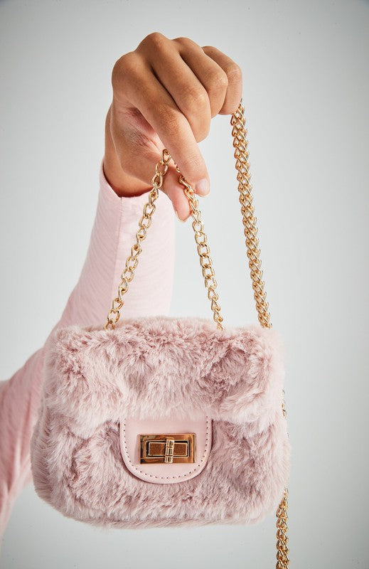 Fluffy Micro Mini Bag  Vegan Fur