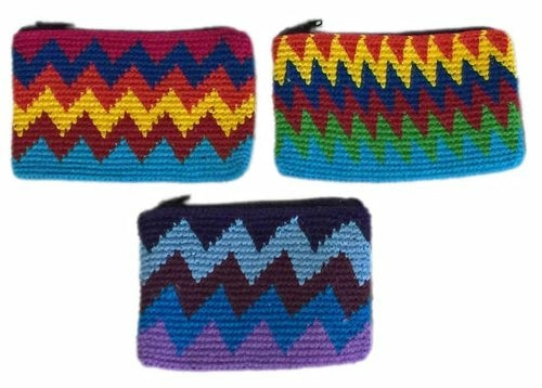 Crocheted Coin Purse with Guatemalan Money