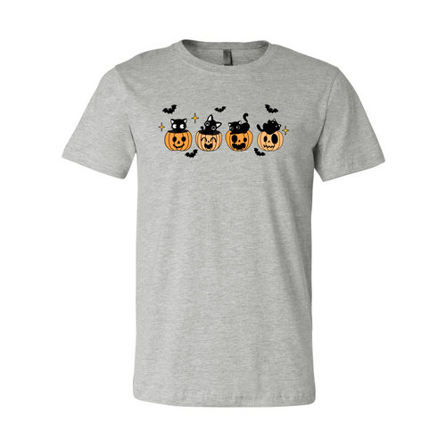 Black Cat Pumpkin Halloween Spooky Shirt