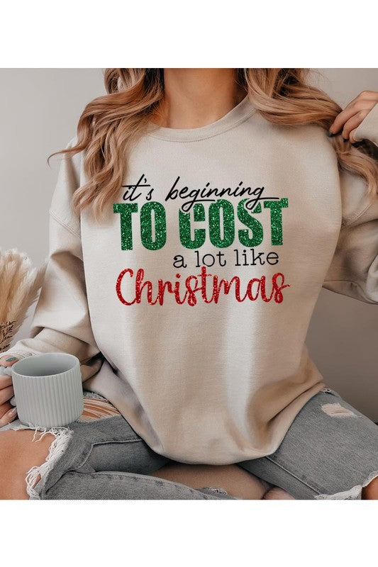 Cost Like Christmas Fleece Sweatshirt