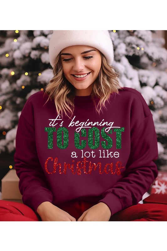 Cost Like Christmas Fleece Sweatshirt