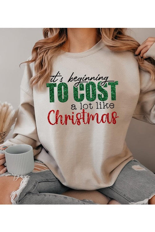 Cost Like Christmas Fleece Sweatshirt