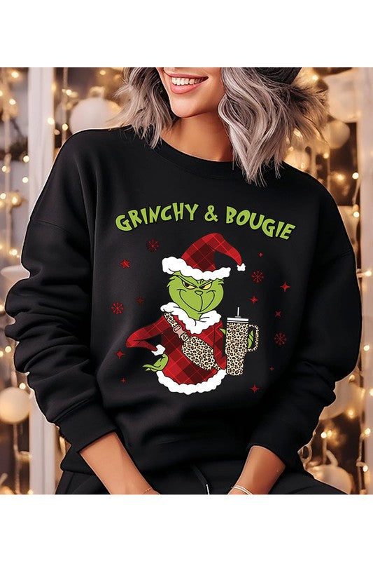 GRINCHY & BOUGIE Fleece Sweatshirt