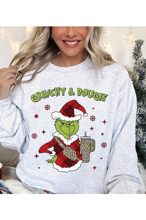 GRINCHY & BOUGIE Fleece Sweatshirt