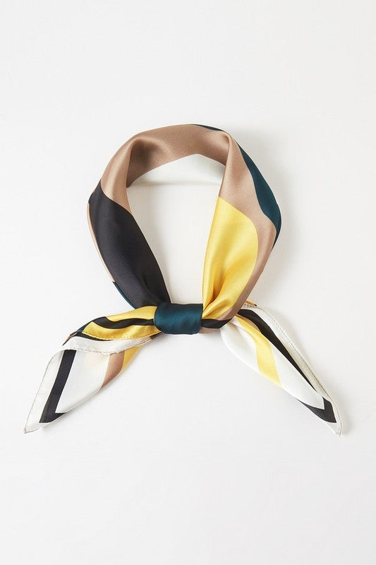 Abstract Printed Silky Square Scarf