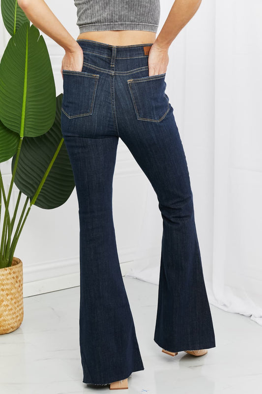 Judy Blue Tiffany Full Size Mid Rise Flare Jeans