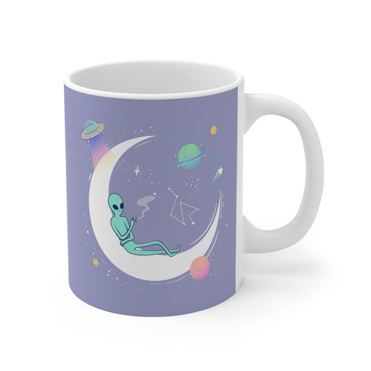 Chilling Alien Purple Mug 11oz