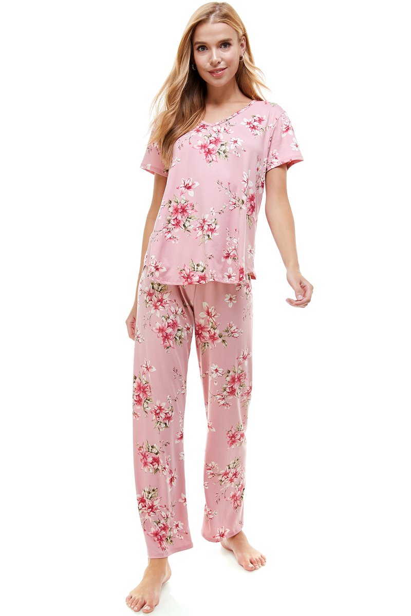 Women's Floral Print Lounge Set in Blue – Comfortable and Stylish