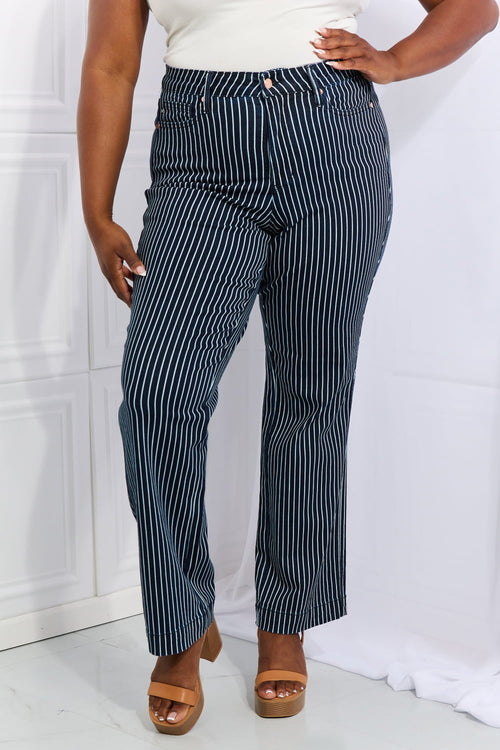 Judy Blue Cassidy Full Size High Waisted Tummy Control Striped