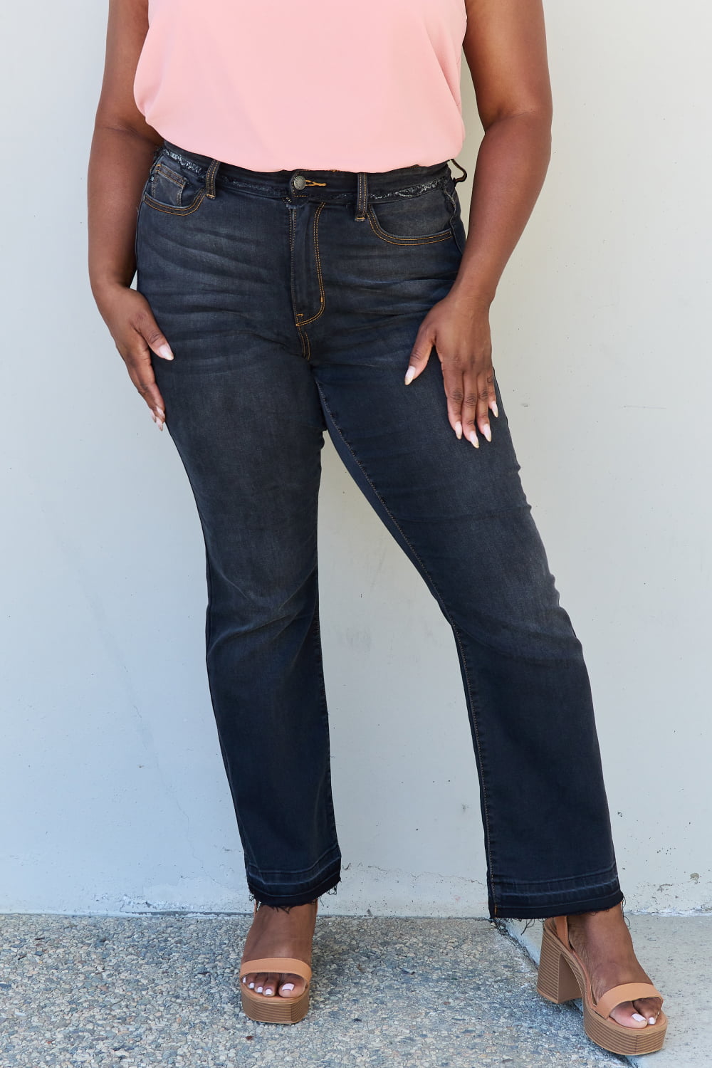 Judy Blue Amber Full Size High Waist Slim Bootcut Jeans