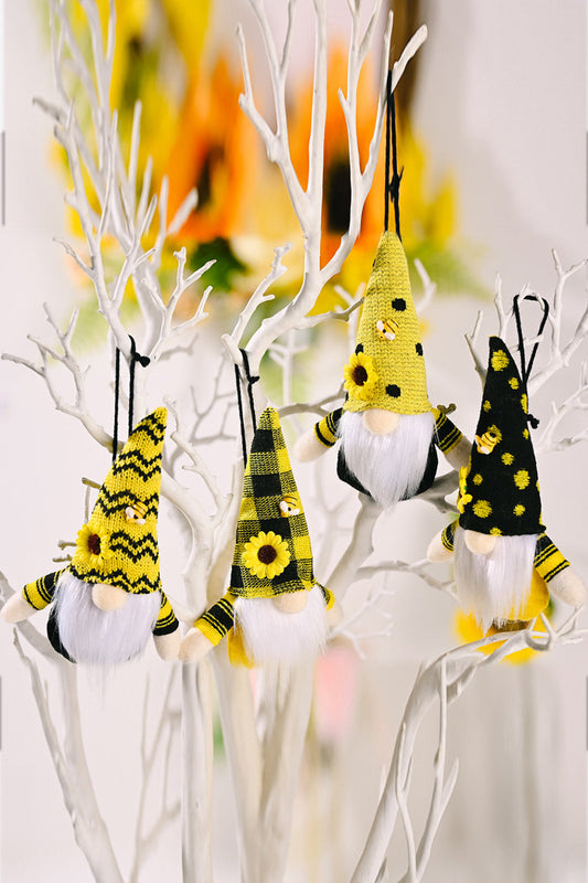 Random 4-Pack Sunflower Faceless Gnome Hanging Widgets