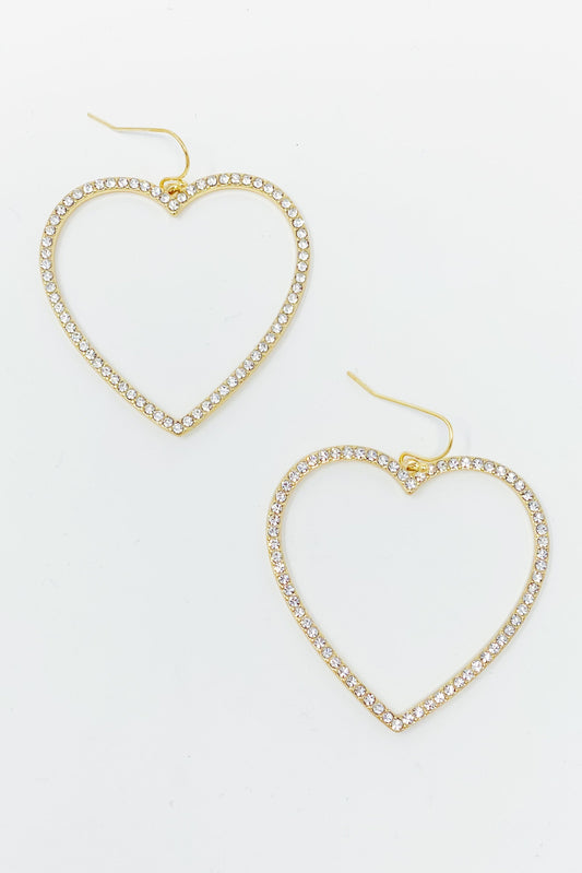 My Precious Heart Earrings, Gold