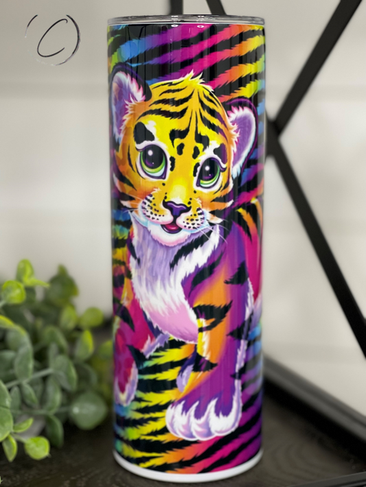 90's Art Tiger 20oz Skinny Tumbler