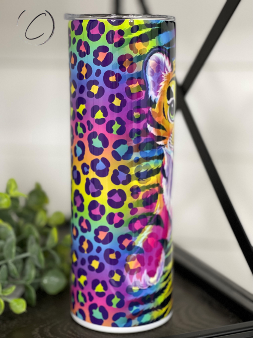 90's Art Tiger 20oz Skinny Tumbler