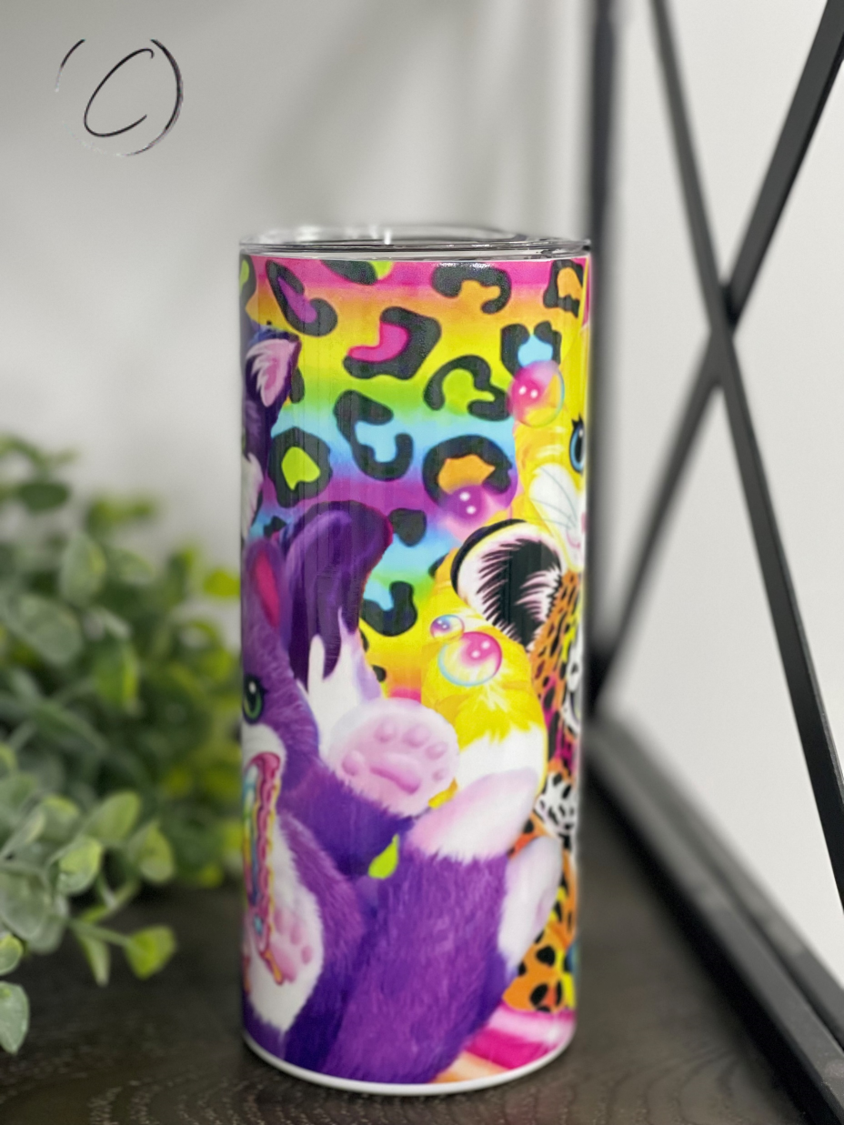 90's Art Kitties 15oz Kids Skinny Tumbler