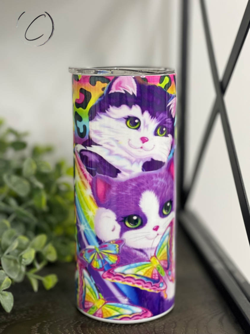 90's Art Kitties 15oz Kids Skinny Tumbler