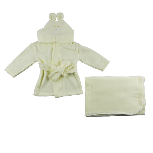 Fleece Robe and Blanket - 2 Pc Set