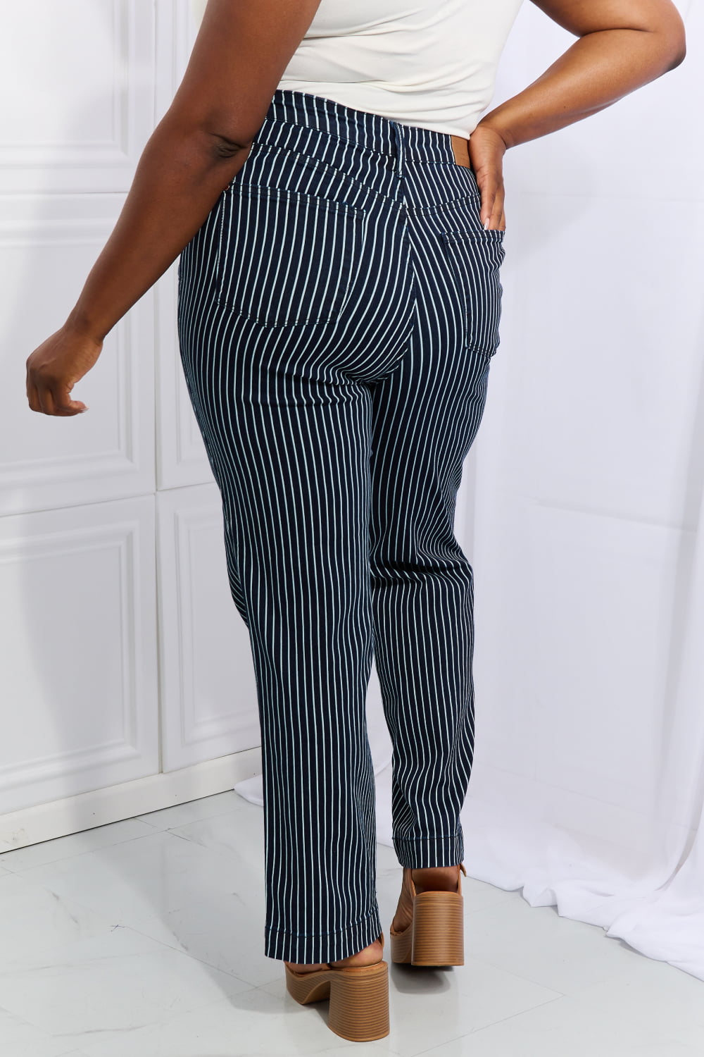 Judy Blue Cassidy Full Size High Waisted Tummy Control Striped