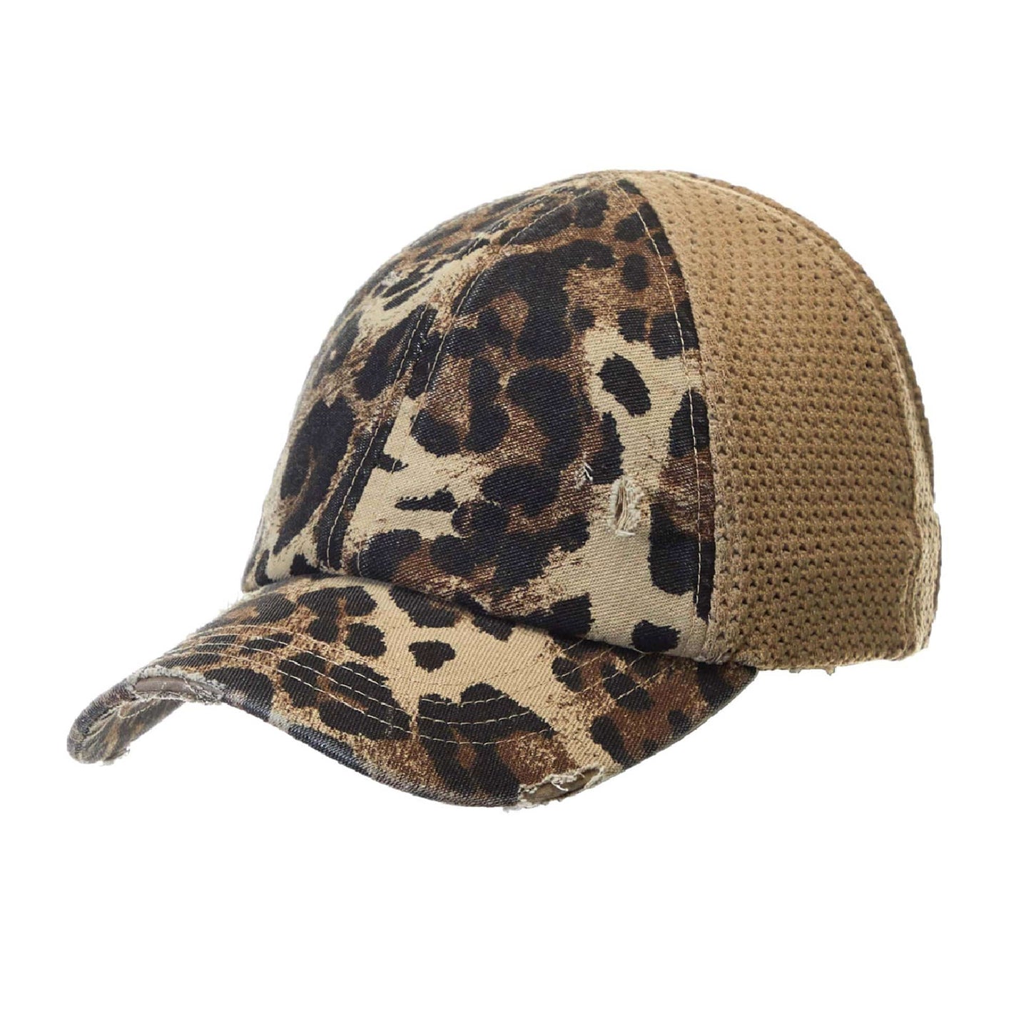 CC Leopard Women Hats Extremely Comfy Fit Ponytail Cap