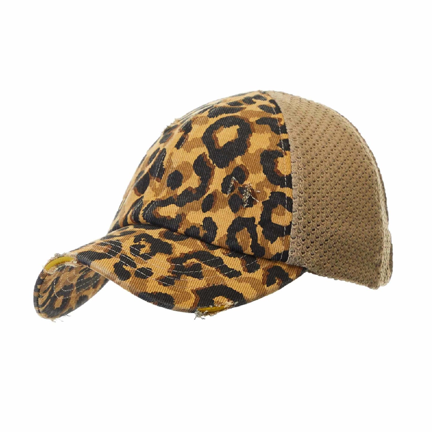 CC Leopard Women Hats Extremely Comfy Fit Ponytail Cap