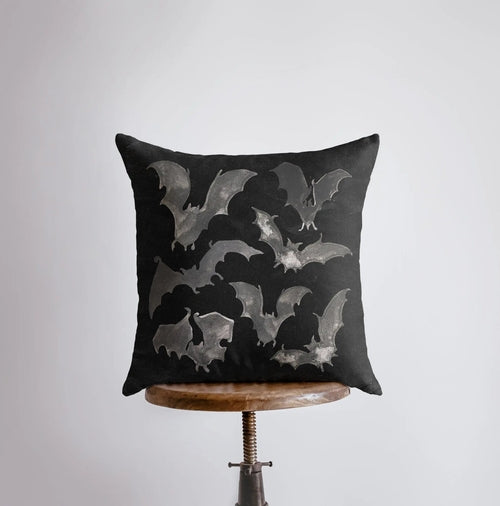 Bats on Black Pillow Cover | Fall Décor | Farmhouse Pillows | Country