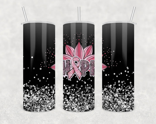 Breast Cancer Ribbon Hope 20oz Skinny Tumbler