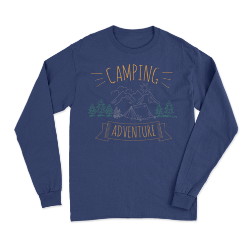 Camping Adventure Men Long Sleeve Shirt