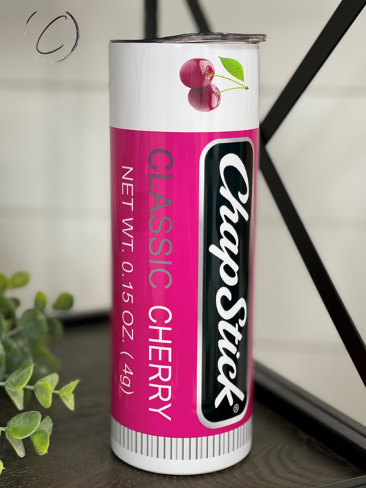 Cherry ChapStick 20oz Skinny Tumbler