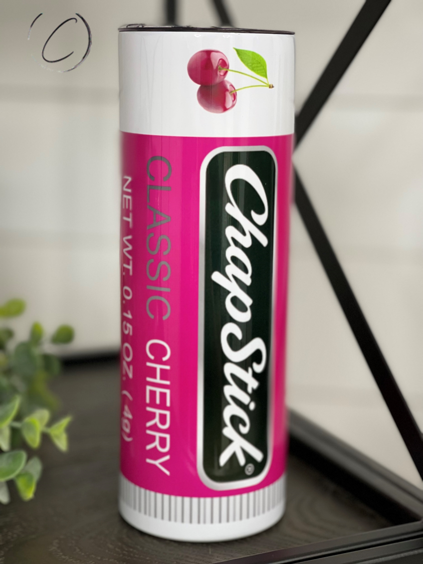 Cherry ChapStick 20oz Skinny Tumbler