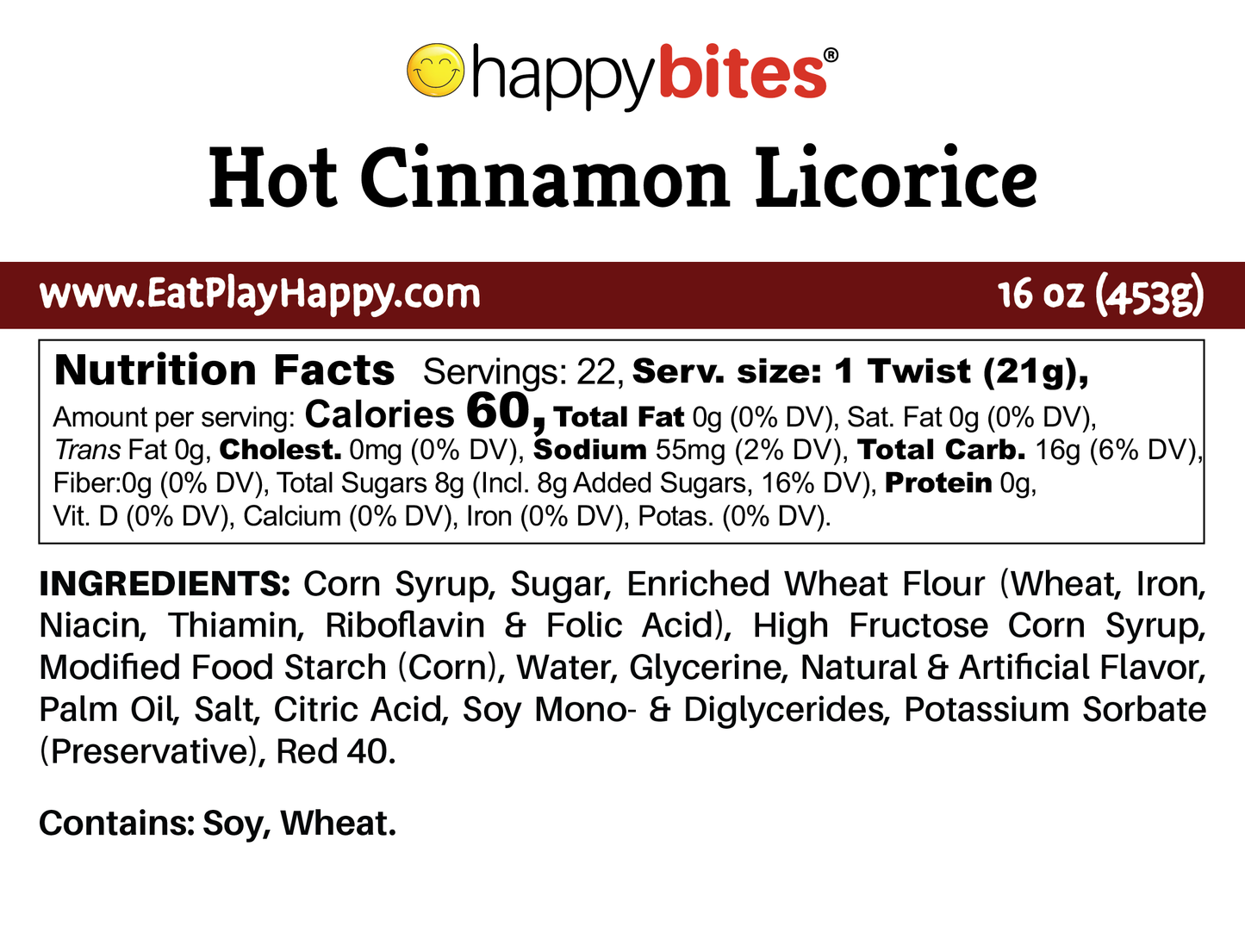 Sweet Roots Hot Cinnamon Licorice (16 oz)