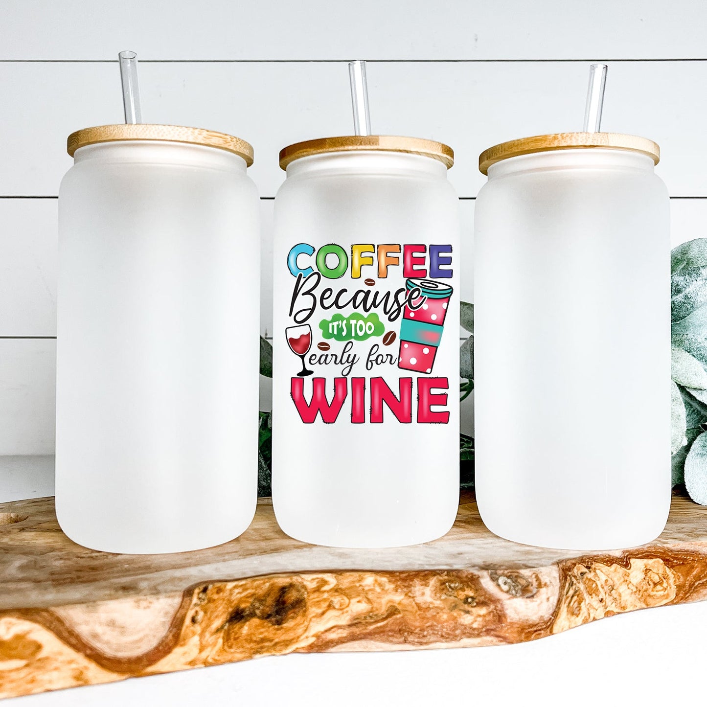 Coffee and Wine Glass Can Tumbler