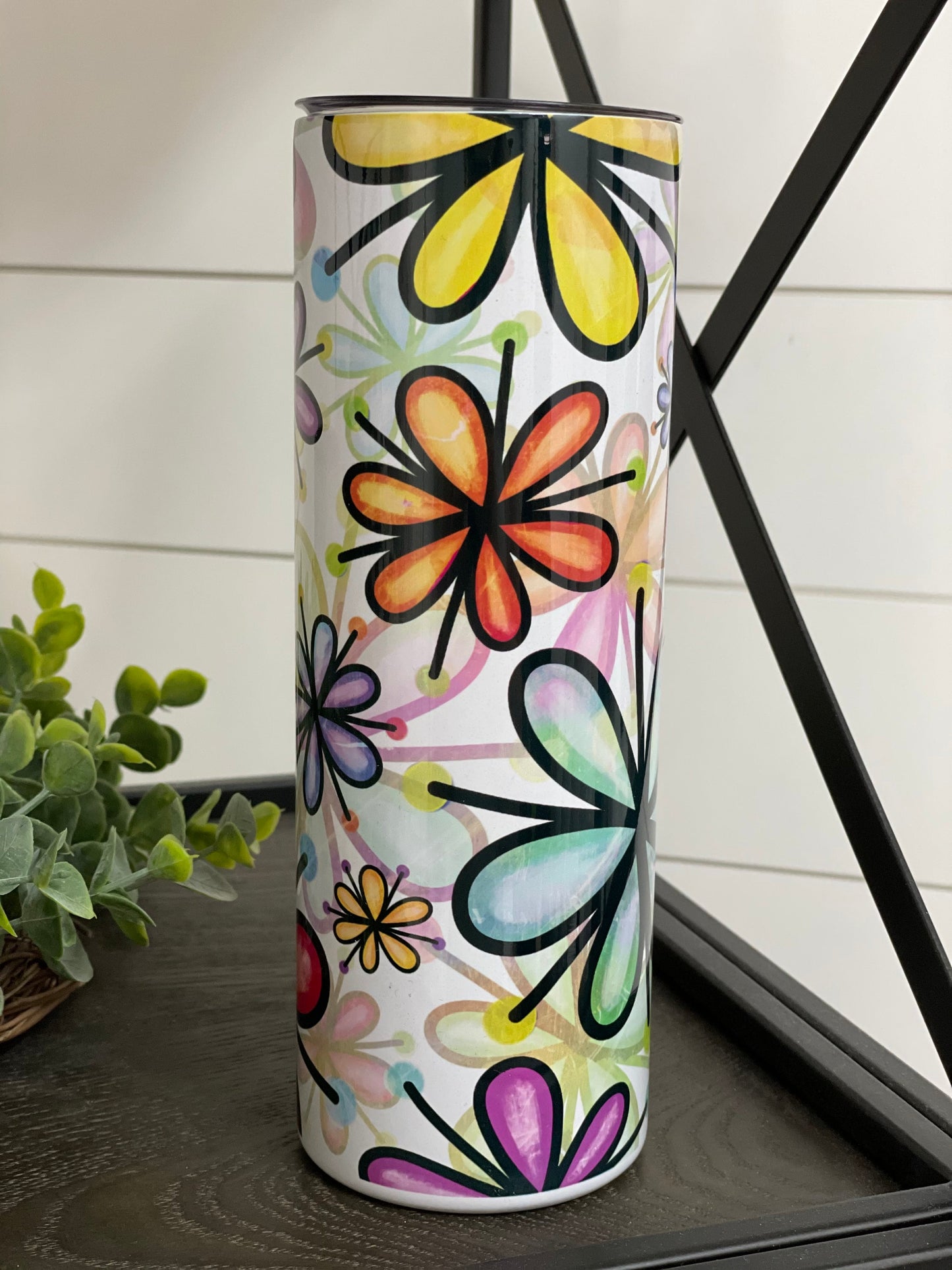 Colorful Daisies 20oz Skinny Tumbler