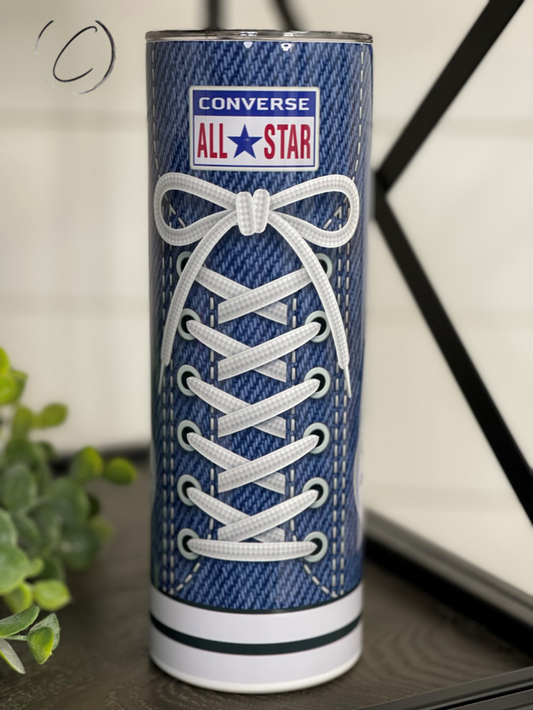 Denim Blue Converse 20oz Skinny Tumbler