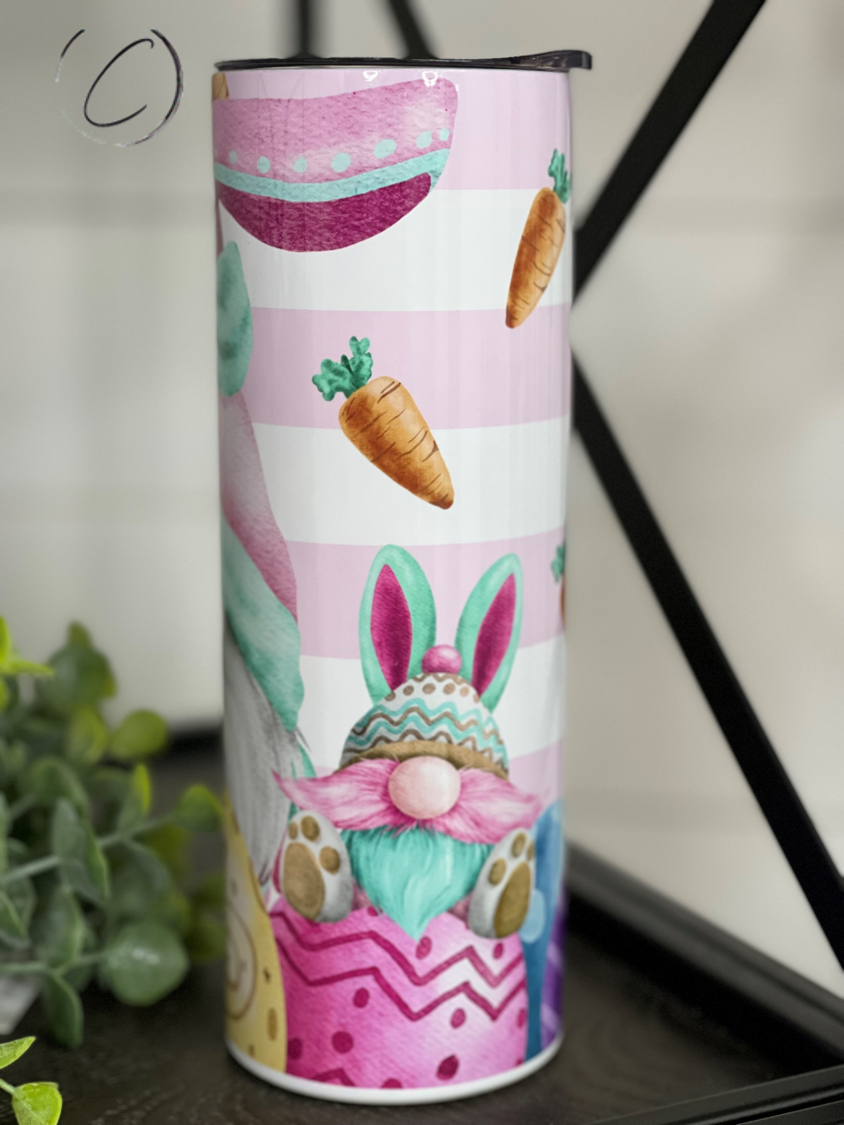 Easter Bunny Gnomes 20oz Skinny Tumbler