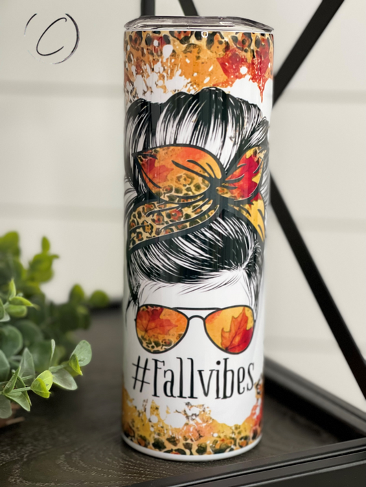 #Fallvibes 20oz Skinny Tumbler