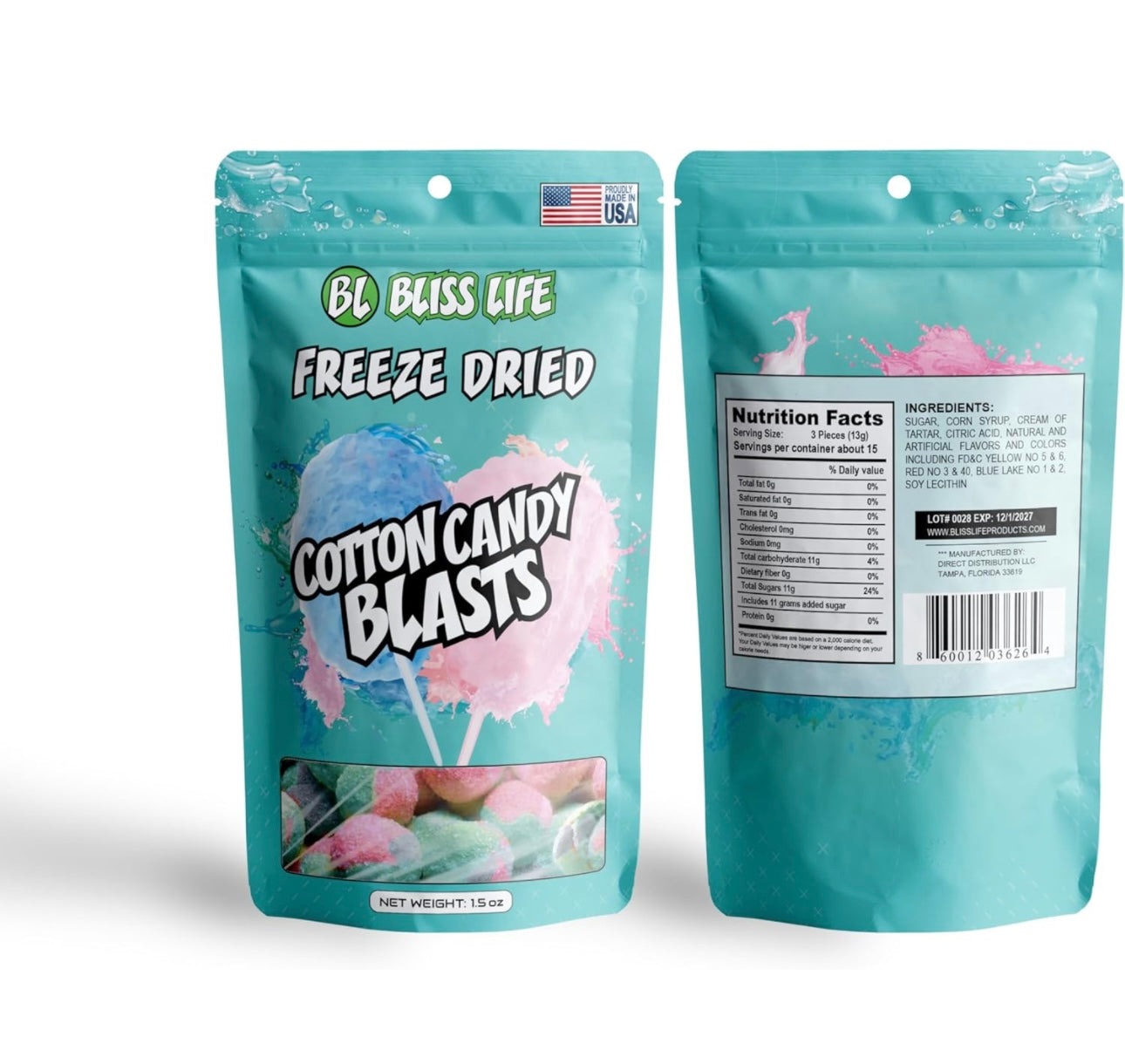 Bliss Life Freeze Dried Cotton Candy Blasts