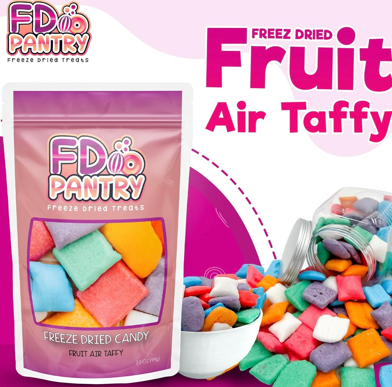 Freeze Dried Air Taffy Crunch Candy