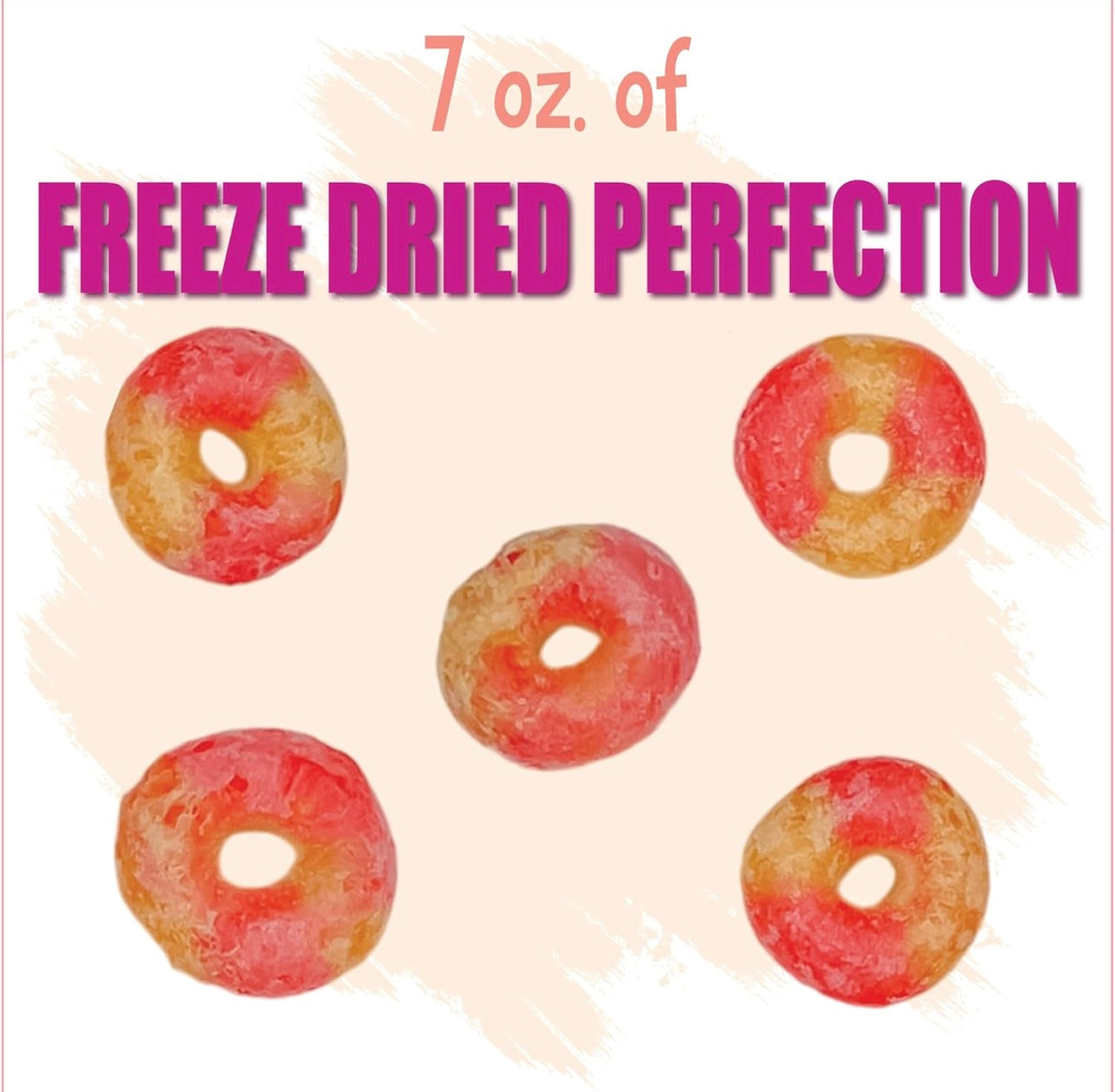 Freeze Dried Peach Rings Candy