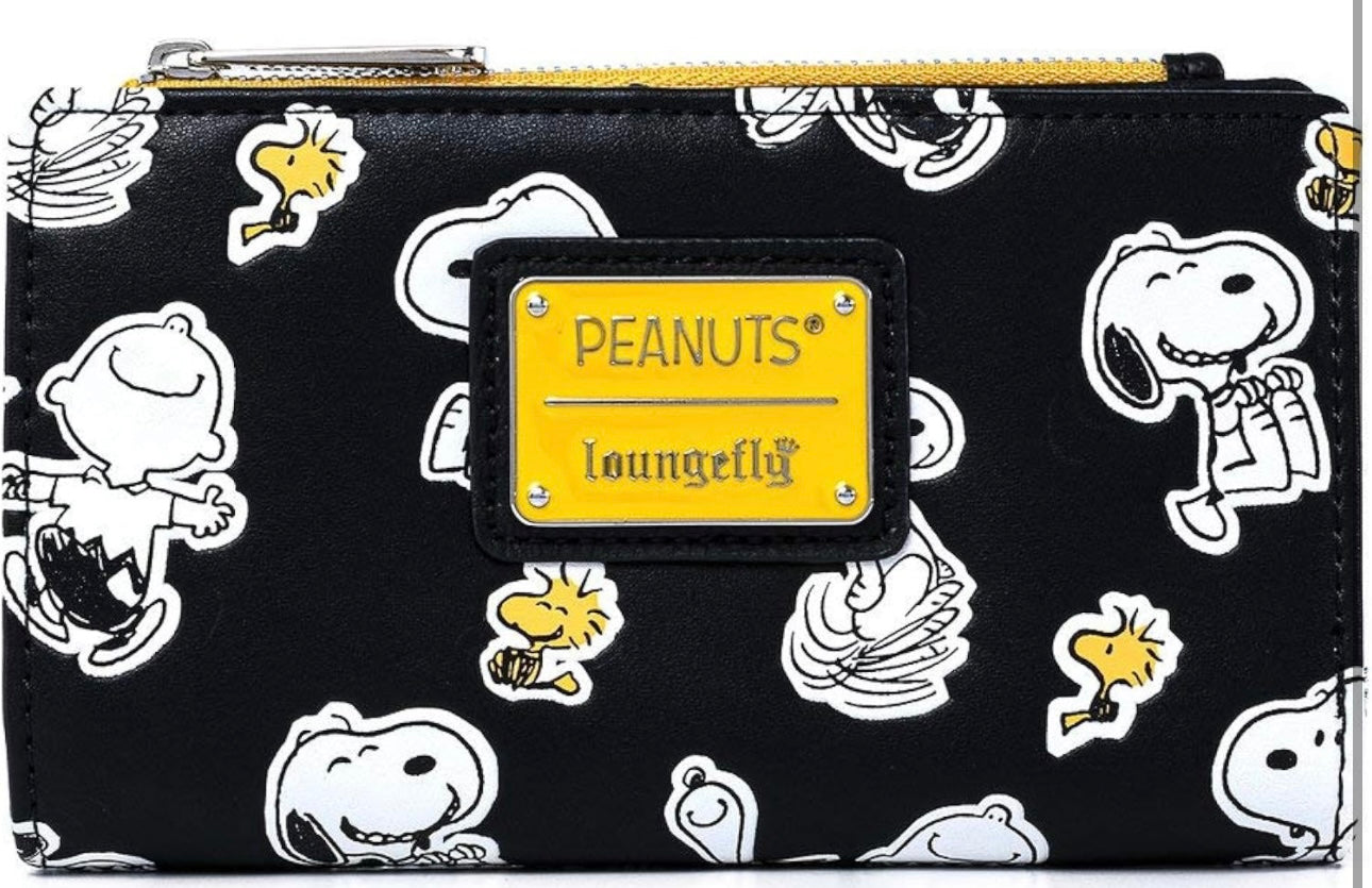 Loungefly Peanuts Snoopy and Woodstock All Over Print Wallet