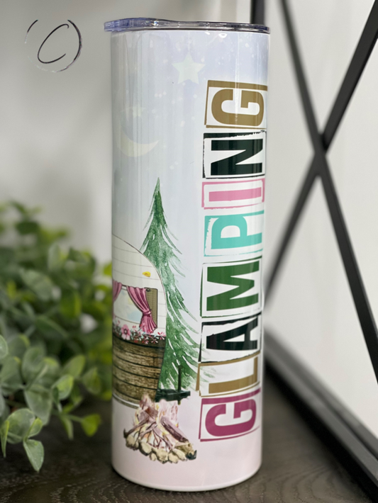 Glamping Queen 20oz Skinny Tumbler