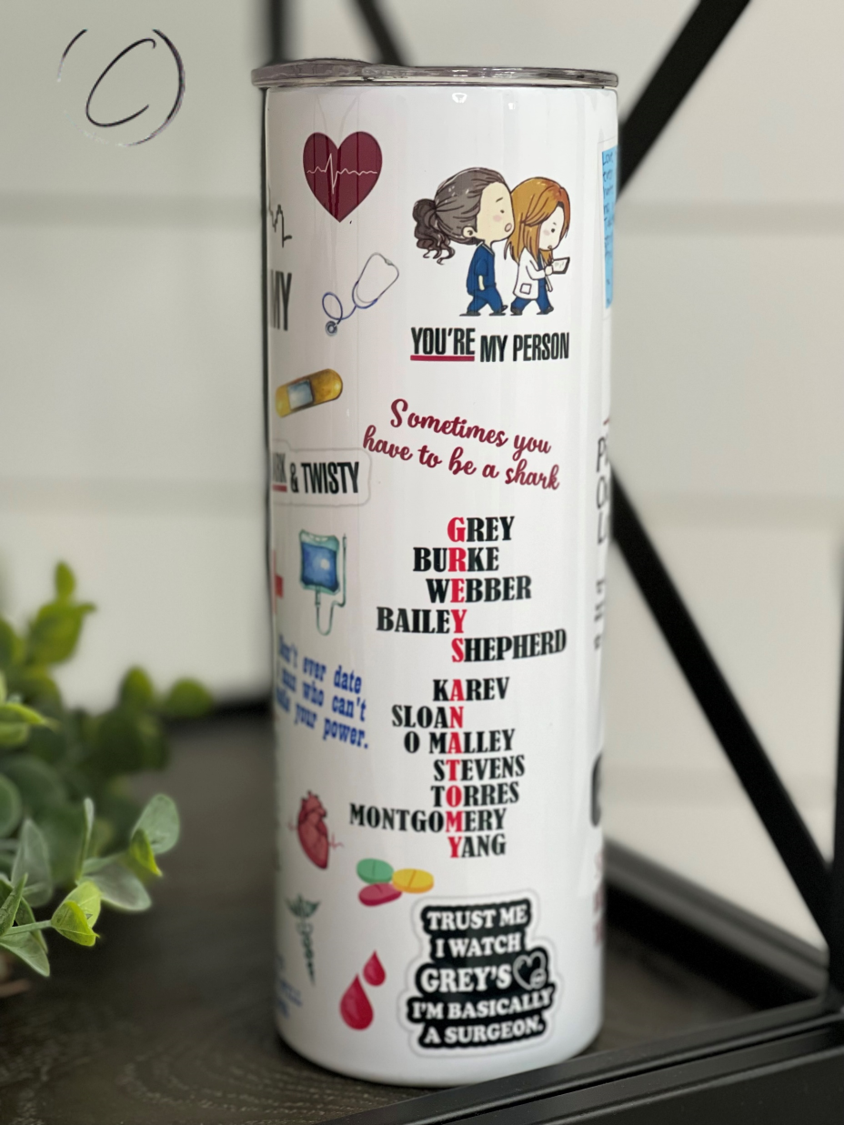 Grey's Anatomy 20oz Skinny Tumbler