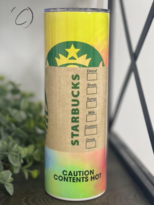 Groovy Starbucks 20oz Skinny Tumbler