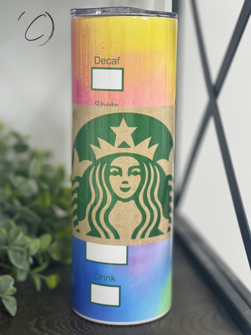 Groovy Starbucks 20oz Skinny Tumbler